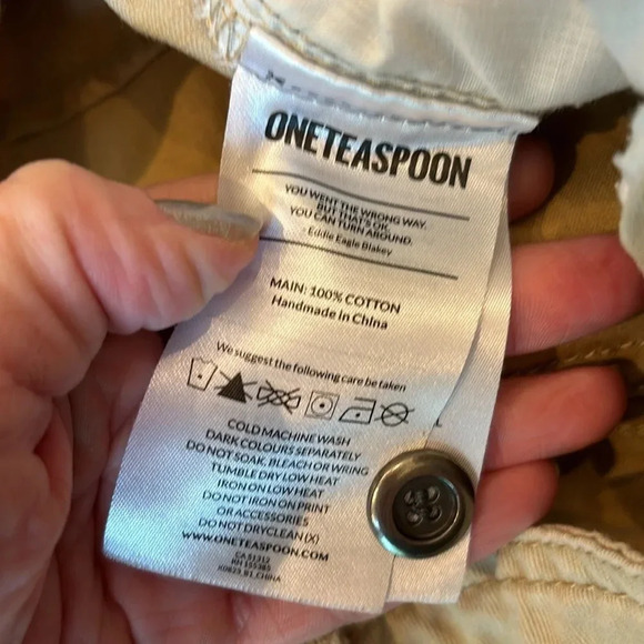 One Teaspoon Pants High Waist Safari Drawstring Floral Size 32 - Picture 8 of 10